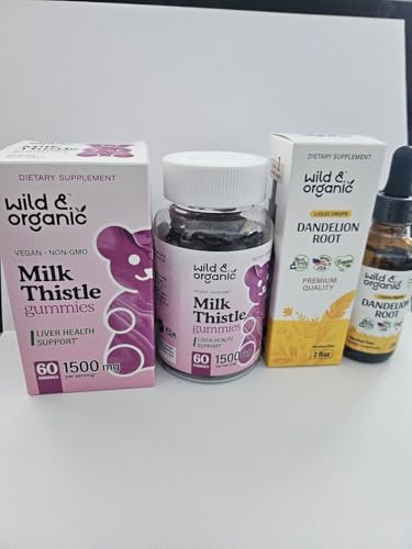 Apoyo hepático natural gomitas cardo mariano y tintura diente de león