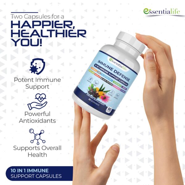 Apoyo a la inmunidad con vitaminas y extractos naturales Essentialife