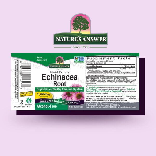 Apoyo sistema inmune con extracto echinacea puro