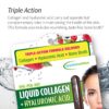 Frasco con etiqueta de Liquid Collagen + Hyaluronic Acid