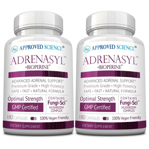 Frasco y etiqueta de Approved Science Adrenasyl