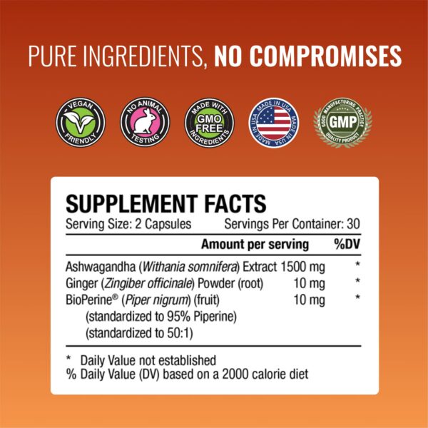 cápsulas vegetales ashwagandha approved science 1500mg