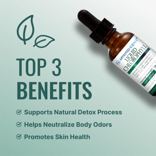 Approved Science clorofila líquida caja empaque