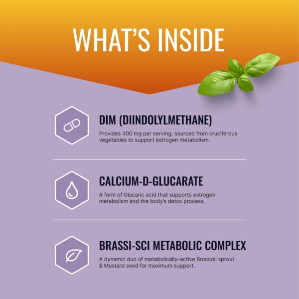 Frasco de Approved Science DIM con cápsulas