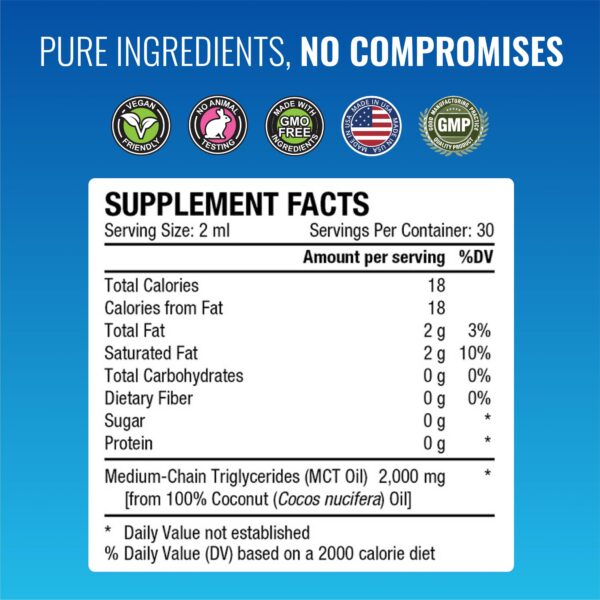 Version 1.0.0 Conjunto de 6 botellas de MCT Oil