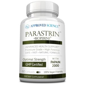 Version 1.0.0 Frasco de Approved Science Parastrin 60 cápsulas suplemento herbal
