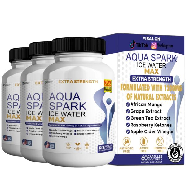 Version 1.0.0 Aqua Spark Ice Water Max cápsulas vegetales