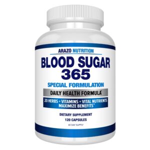 Version 1.0.0 Arazo Blood Sugar 365 Suplemento en envase