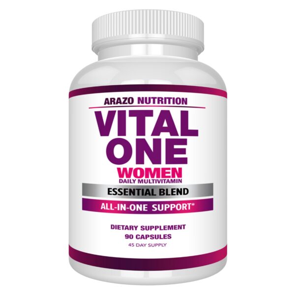 Frasco frontal de Vital One Multivitamínico para Mujeres