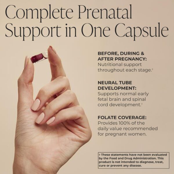 Etiqueta con DHA de algas y folato