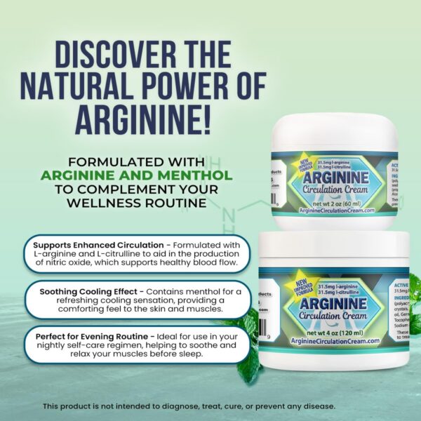 Etiqueta de Arginine Circulation Cream
