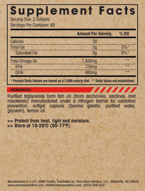 Etiqueta del producto Omega High Purity Fish Oil