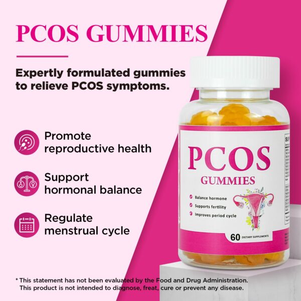 Version 1.0.0 Frasco de gomitas PCOS Aromlife con etiqueta