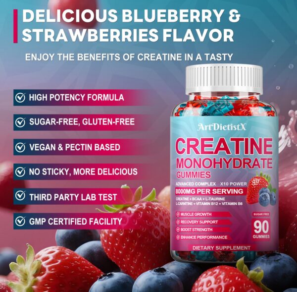 Version 1.0.0 Frasco de gomitas creatina monohidrato