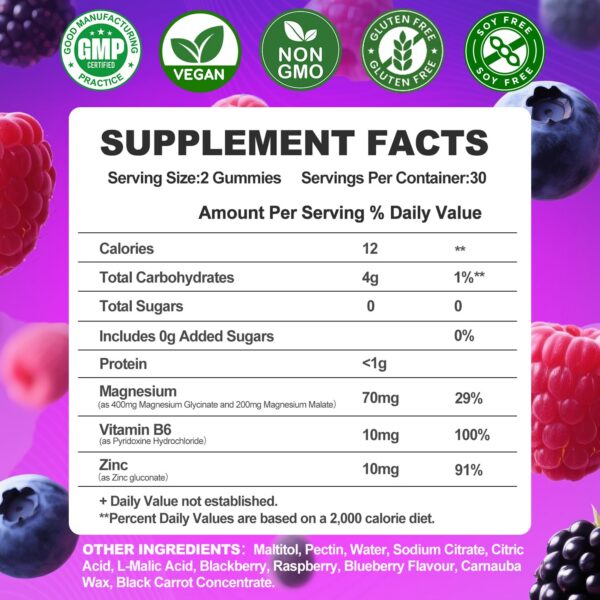 Gomitas glicinato de magnesio close-up pack