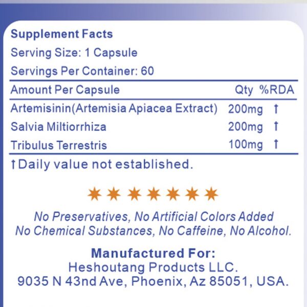 Caja ARTFORTE con suplemento herbal inmunológico artemisinina