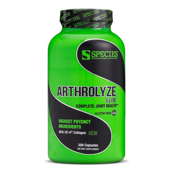Frasco de Arthrolyze suplemento para reparación articular Species Nutrition