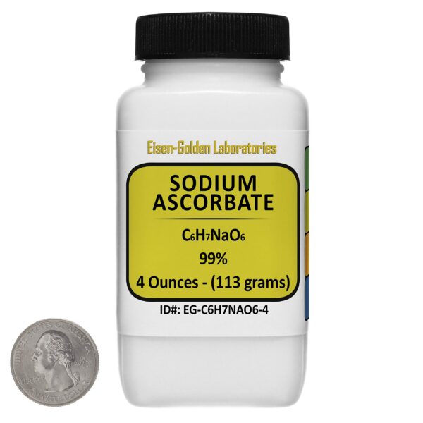 frasco de ascorbato de sodio 4 oz polvo grado alimenticio