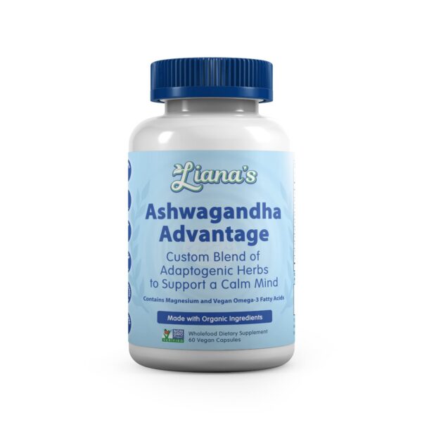 Ashwagandha Advantage suplemento orgánico para estrés 60 cápsulas