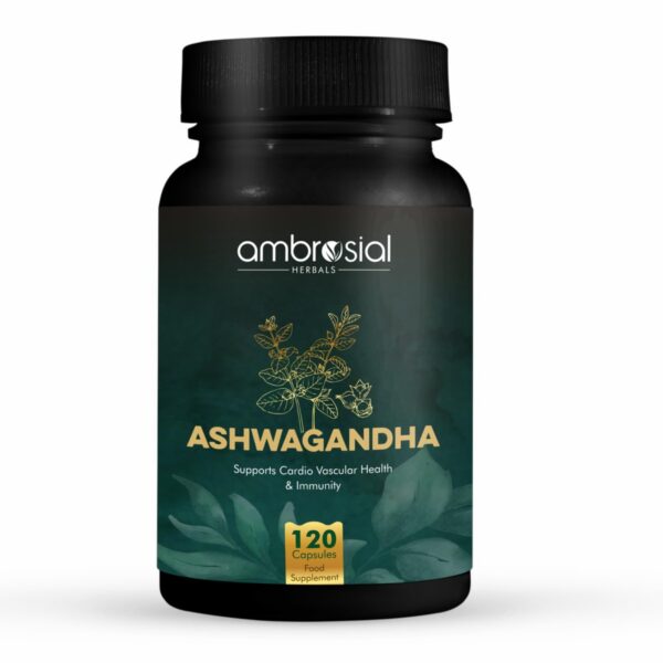 frontal de cápsulas Ashwagandha Ambrosial 500mg