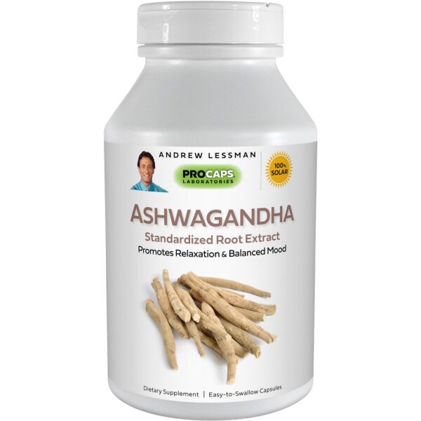 Frasco ANDREW LESSMAN Ashwagandha 360 cápsulas para bienestar