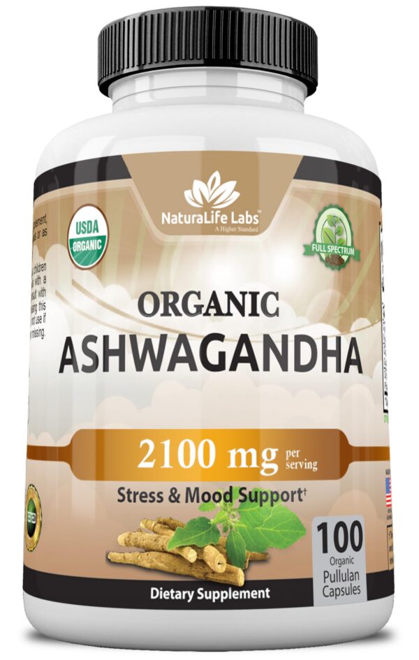 Ashwagandha orgánica cápsulas veganas polvo y extracto