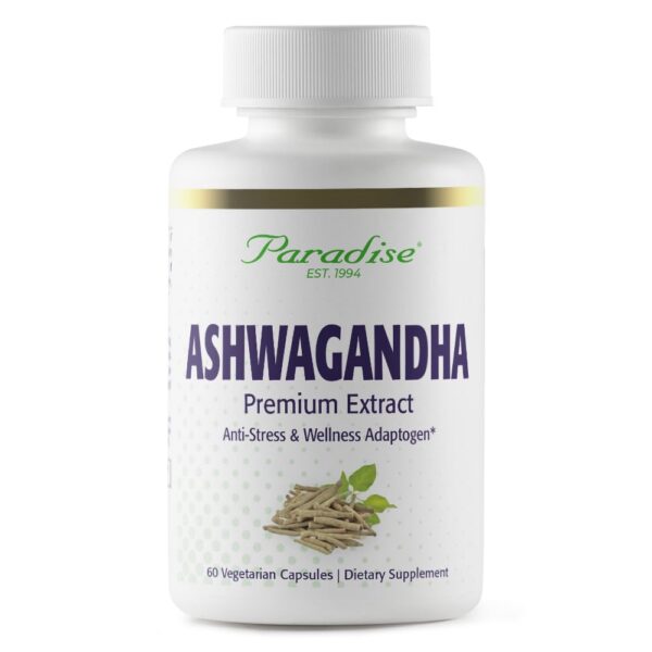 Ashwagandha Orgánica Paradise Herbs 60 cápsulas vegetarianas