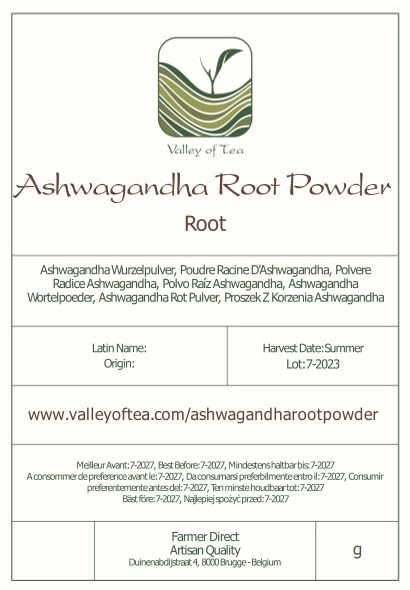 Polvo de Ashwagandha orgánica Himalaya para uso natural