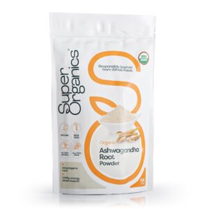 Version 1.0.0 Frasco de polvo de ashwagandha orgánico de 6 oz