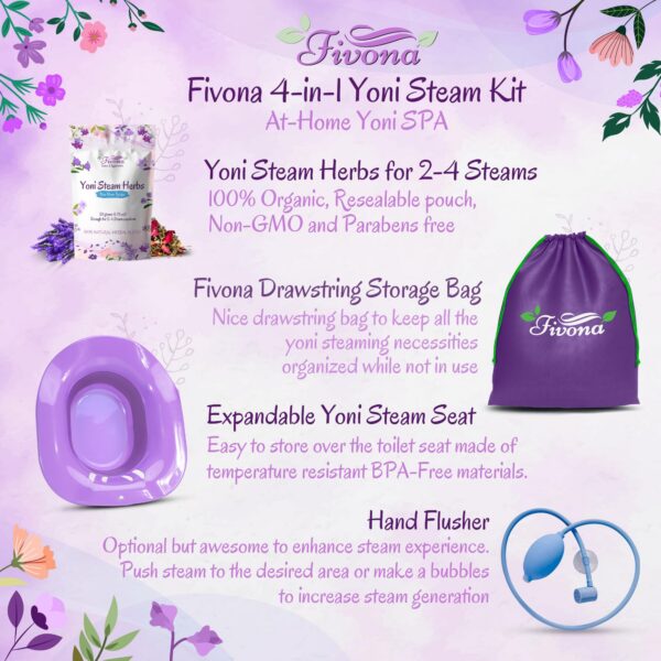 Asiento expandible vapor Yoni fivona diseño ergonómico