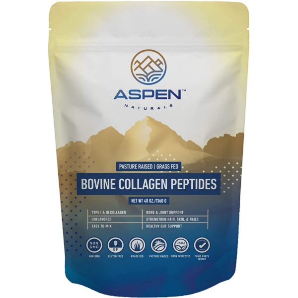 Aspen Naturals colágeno bovino polvo 3 lb front