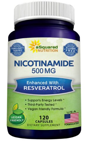 Version 1.0.0 Botella de aSquared Nicotinamide con Resveratrol