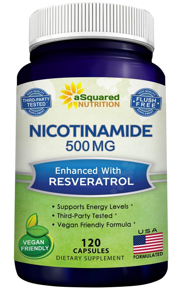 Version 1.0.0 Botella de aSquared Nicotinamide con Resveratrol