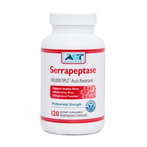Version 1.0.0 AST Enzymes Serrapeptase 80000 SPU botella con etiqueta