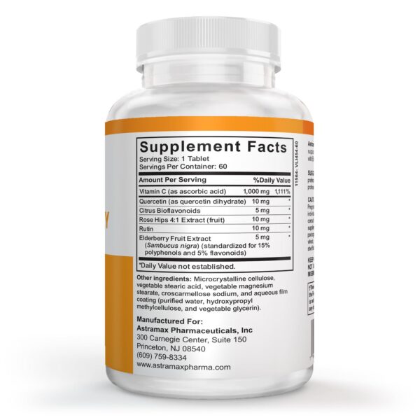 Version 1.0.0 Etiqueta de Vitamina C 1000 mg con saúco