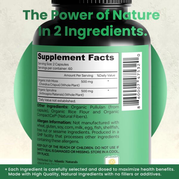 Atlantic Naturals musgo marino para salud tiroidea