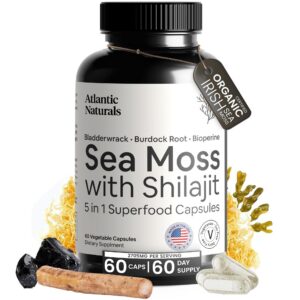 Atlantic Naturals Sea Moss con Shilajit cápsulas superalimento