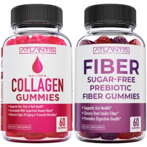 Version 1.0.0 Paquete Atlantis Nutrition colágeno y fibra prebiótica 120 gomitas