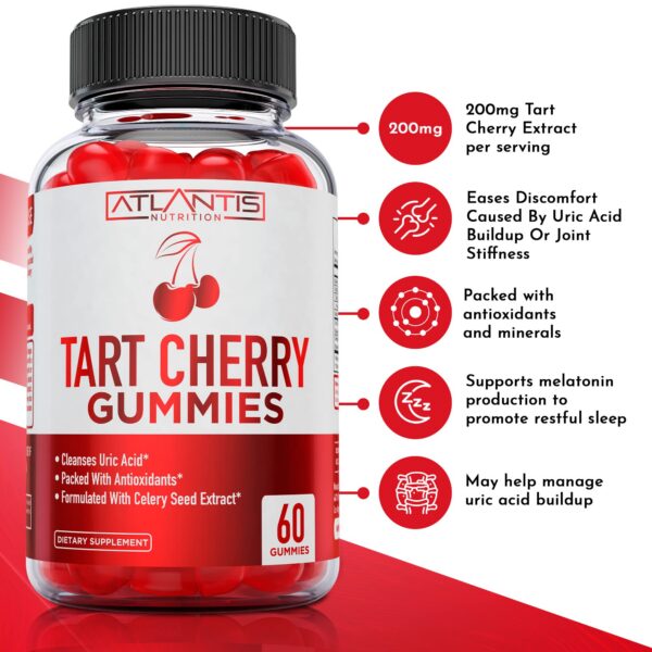 Gomitas de cereza ácida antioxidantes y extracto de apio