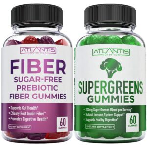 Version 1.0.0 Gomitas de fibra prebiótica sin azúcar para adultos Atlantis Nutrition