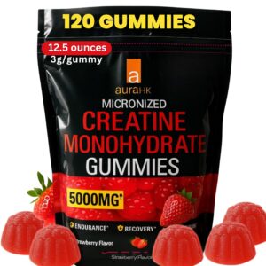 Version 1.0.0 Gomitas creatina monohidratada aura hk frasco frontal