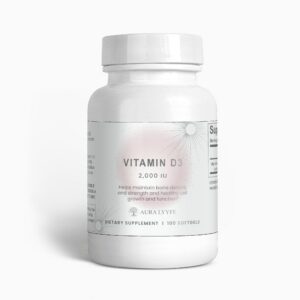AURA LYYFE Vitamin D3 Softgels botella frontal