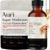 Version 1.0.0 Auri Focus Gummies y Brain Boost Elixir Bundle mostrados juntos