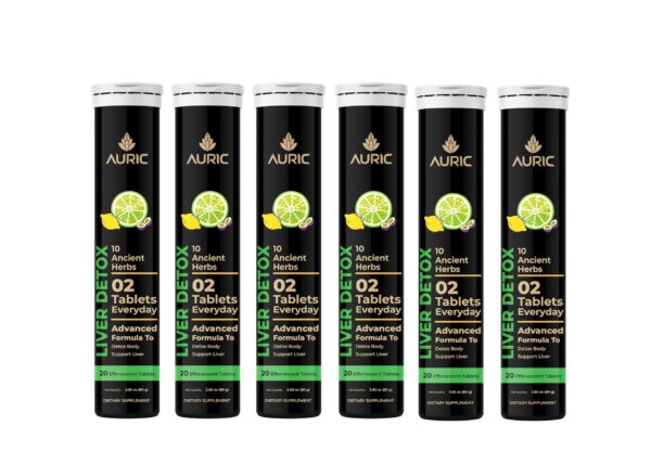 Version 1.0.0 Auric suplemento herbal para apoyo hepático 120 tabletas