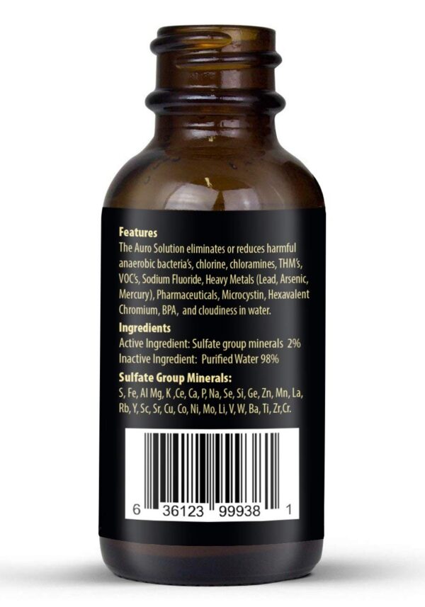 Version 1.0.0 Vista trasera del envase de gotas minerales