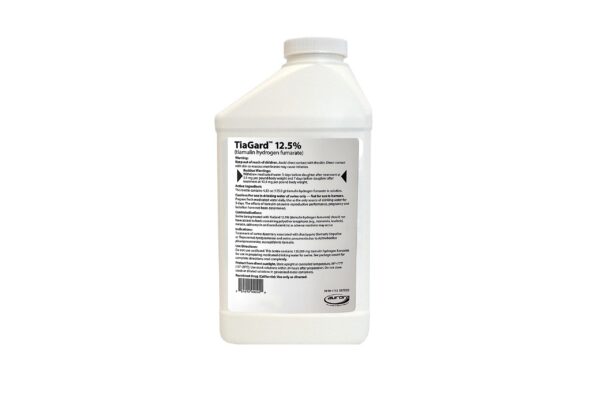 Etiqueta trasera de Aurora TiaGard 12.5% liquido concentrado