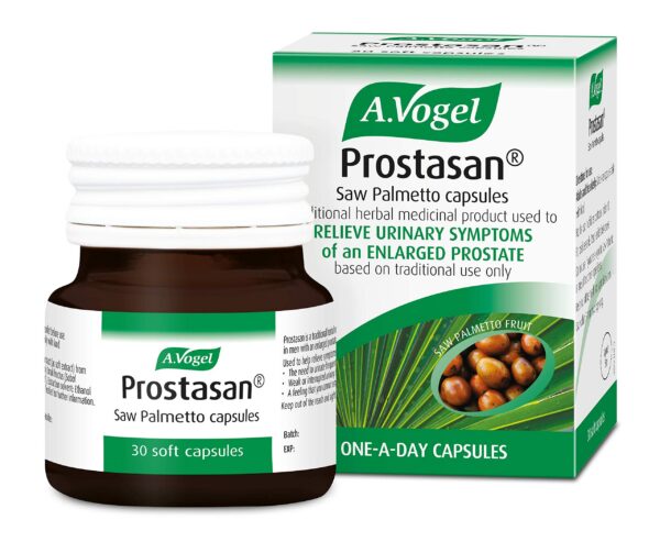 Frasco cápsulas A.Vogel Prostasan Saw Palmetto 30 caps