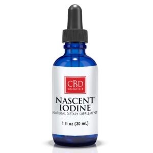 Frasco AY0JOY con etiqueta de yodo naciente organico