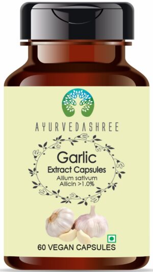 AYURVEDASHREE extracto de ajo cápsulas frasco