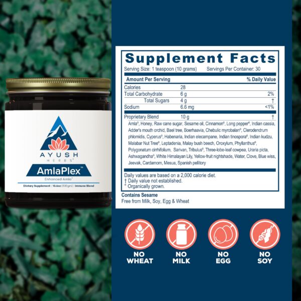 Etiqueta Ayush AmlaPlex chyawanprash